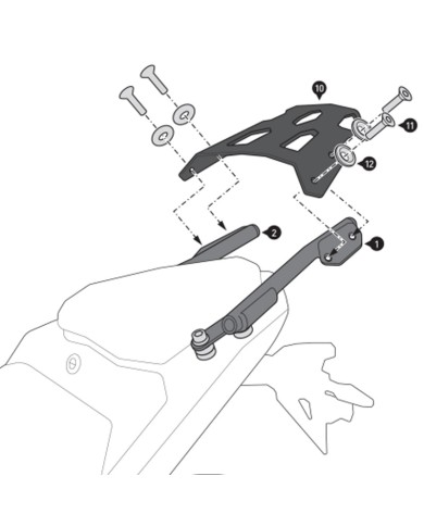 KIT DE FIJACIÓN POSTERIOR SW-MOTECH STREET-RACK VOGE GPT.02.066.16000/B