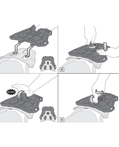 PARRILLA SW-MOTECH PARA PORTAEQUIPAJES STREET-RACK A MALETAS DUSC GPT.00.152.54900/B