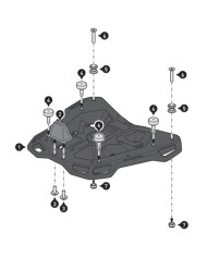 PLACA ADAPTADORA SW-MOTECH PARA PORTAEQUIPAJES STREET-RACK A MALETAS GIVI MONOKEY GPT.00.152.54401/B