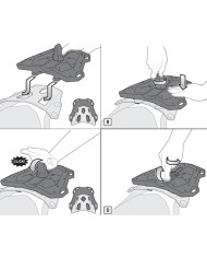 PLACA ADAPTADORA SW-MOTECH PARA PORTAEQUIPAJES STREET-RACK A MALETAS GIVI MONOKEY GPT.00.152.54401/B