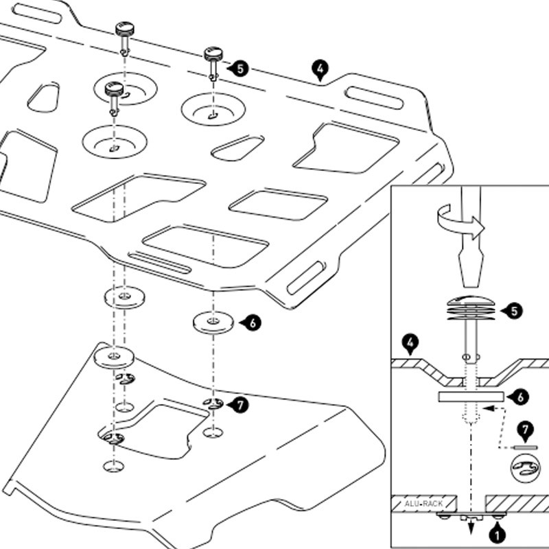 EXTENSION PARA PORTAEQUIPAJE SW-MOTECH ALU-RACK 43X27 CM GPT.00.152.43001/B