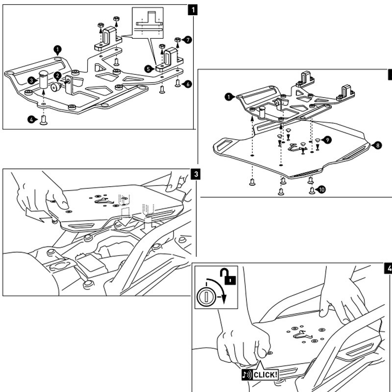 KIT DE FIJACION ASIENTO TRASERO SW-MOTECH BMW GPT.07.782.40000/B