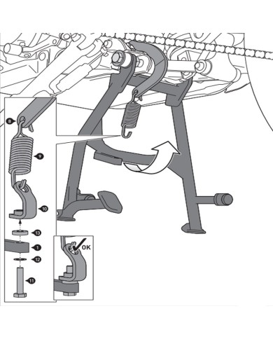 CABALLETE CENTRAL SW-MOTECH HONDA HPS.01.942.10001/B