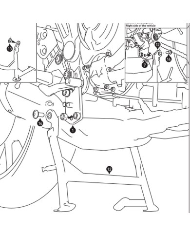 CABALLETE CENTRAL SW-MOTECH YAMAHA HPS.06.506.10002/B