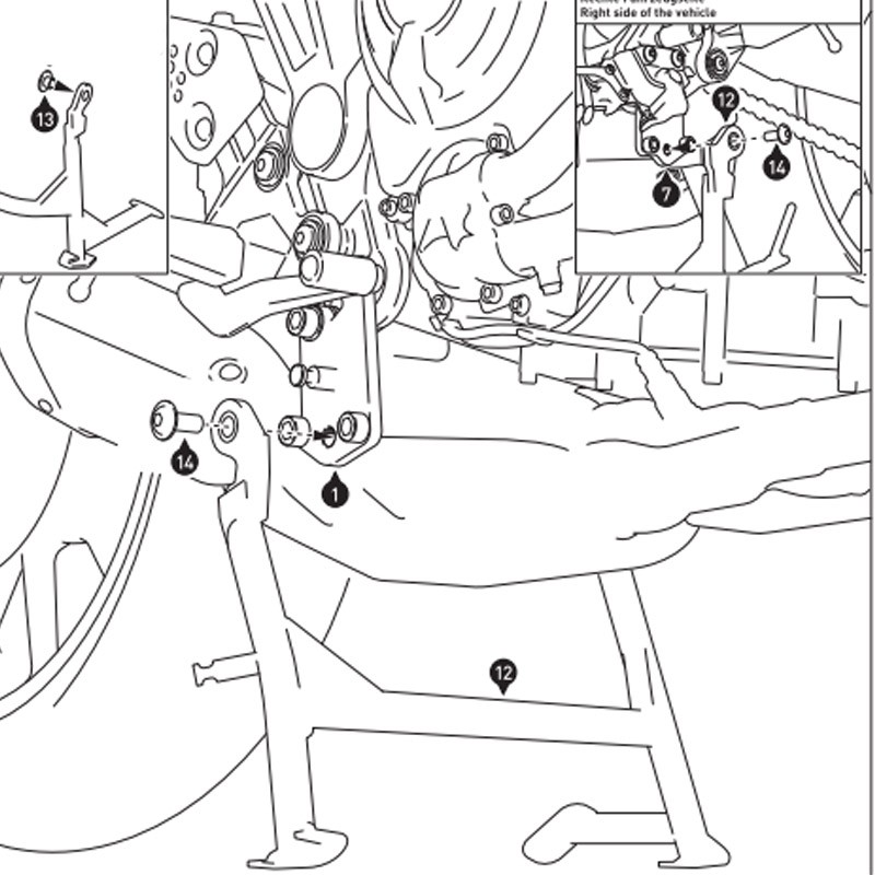 CABALLETE CENTRAL SW-MOTECH YAMAHA HPS.06.506.10002/B