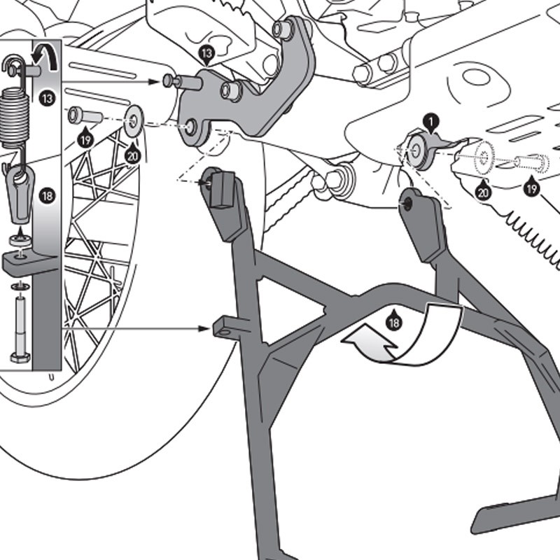 CABALLETE CENTRAL SW-MOTECH YAMAHA HPS.06.799.10002/B