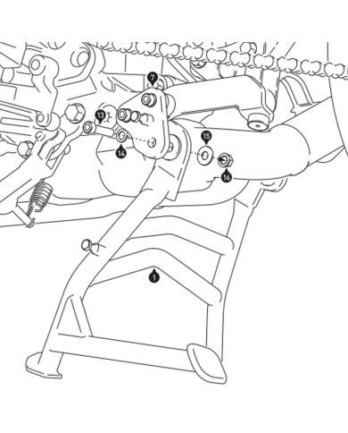 CABALLETE CENTRAL SW-MOTECH SUZUKI HPS.05.440.10000/B