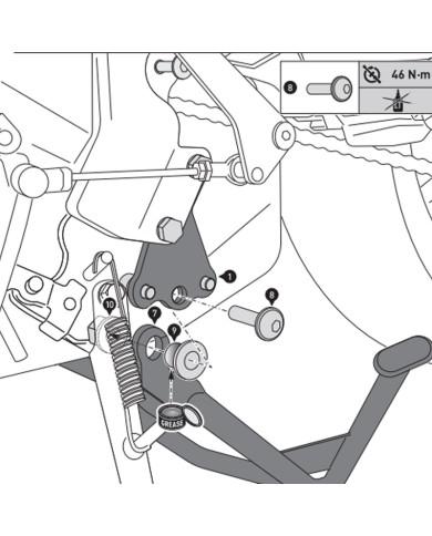 CABALLETE CENTRAL SW-MOTECH KAWASAKI HPS.08.891.10000/B