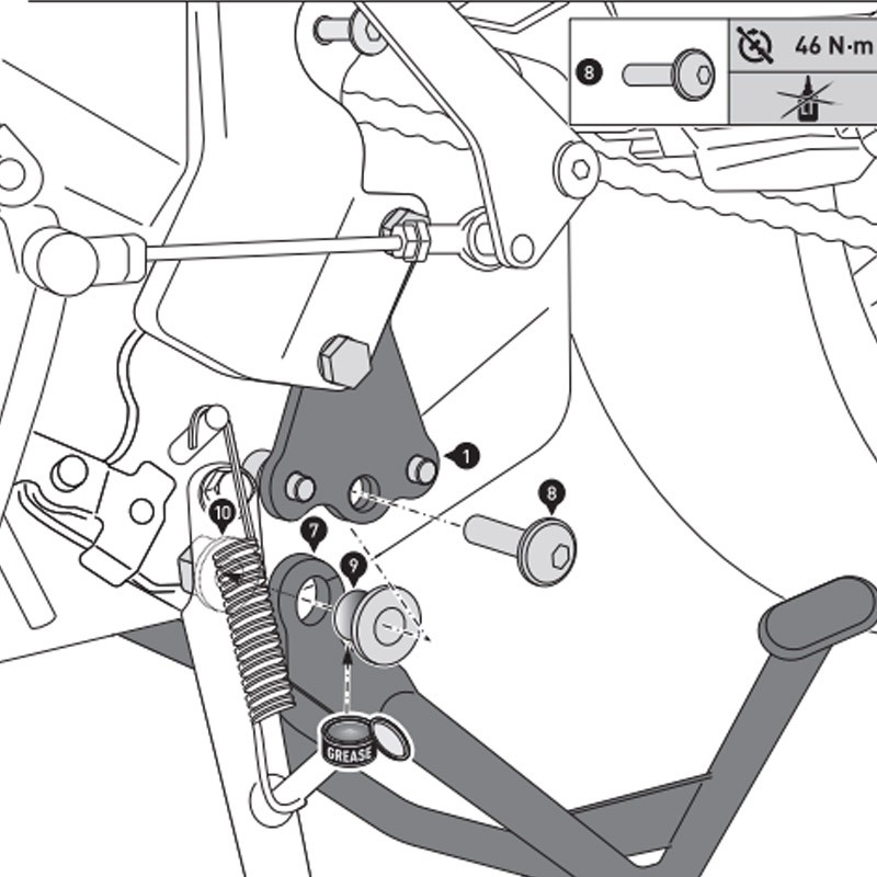 CABALLETE CENTRAL SW-MOTECH KAWASAKI HPS.08.891.10000/B
