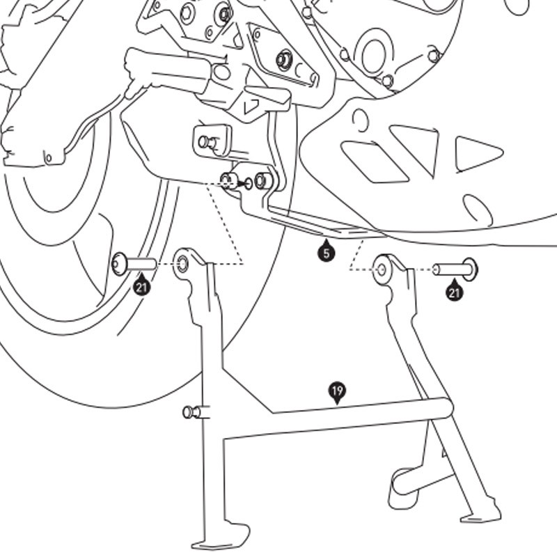 CABALLETE CENTRAL SW-MOTECH KAWASAKI HPS.08.518.10003/B