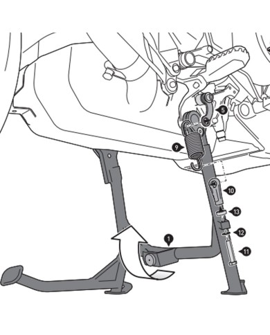 CABALLETE CENTRAL SW-MOTECH DUCATI HPS.22.822.10000/B