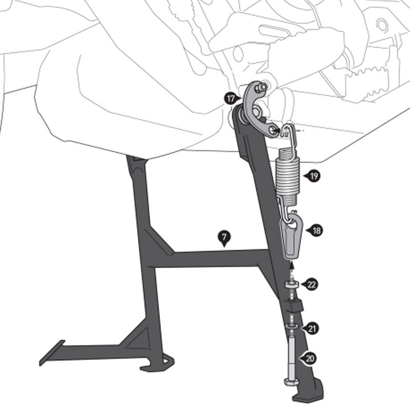 CABALLETE CENTRAL SW-MOTECH DUCATI HPS.22.995.10000/B