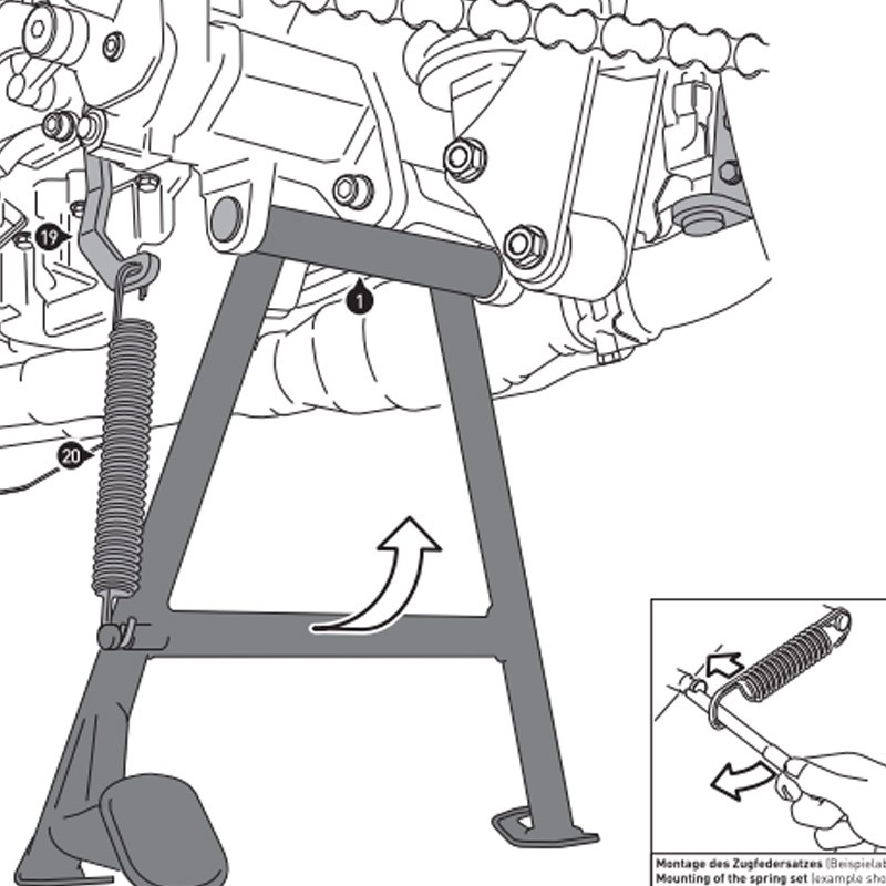 CABALLETE CENTRAL SW-MOTECH TRIUMPH HPS.11.611.10001/B