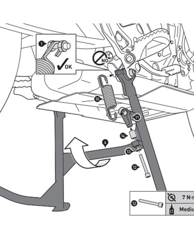 CABALLETE CENTRAL SW-MOTECH KTM HPS.04.521.10001/B