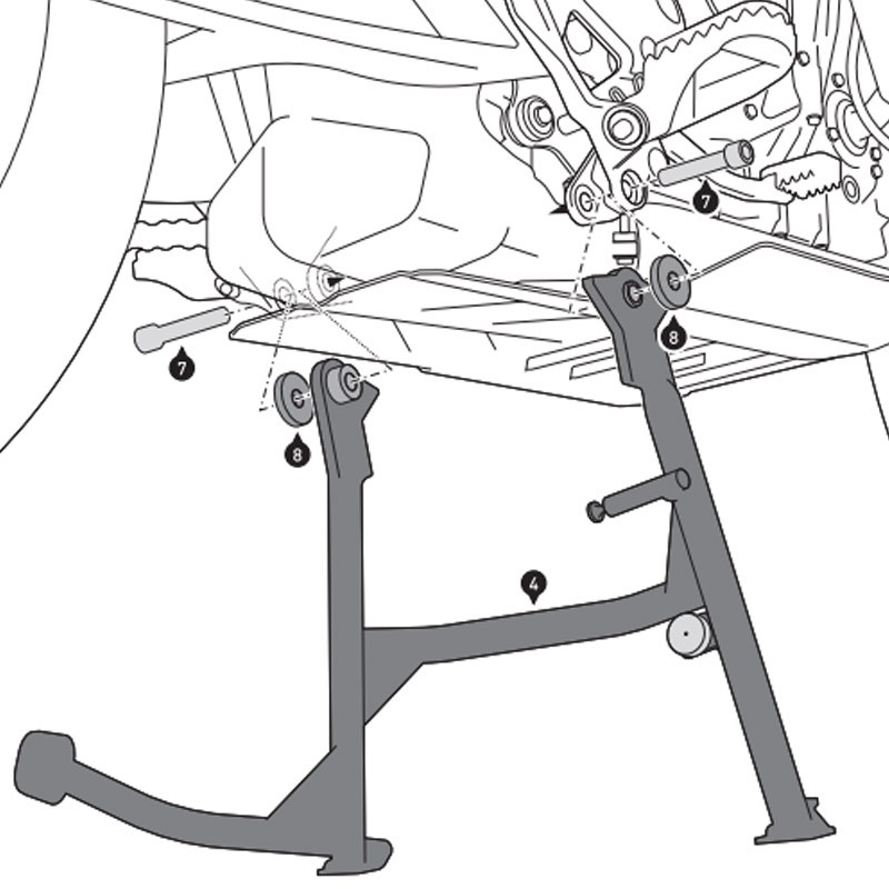 CABALLETE CENTRAL SW-MOTECH KTM HPS.04.918.10000/B