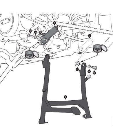 CABALLETE CENTRAL SW-MOTECH HARLEY DAVIDSON HPS.18.911.10000/B