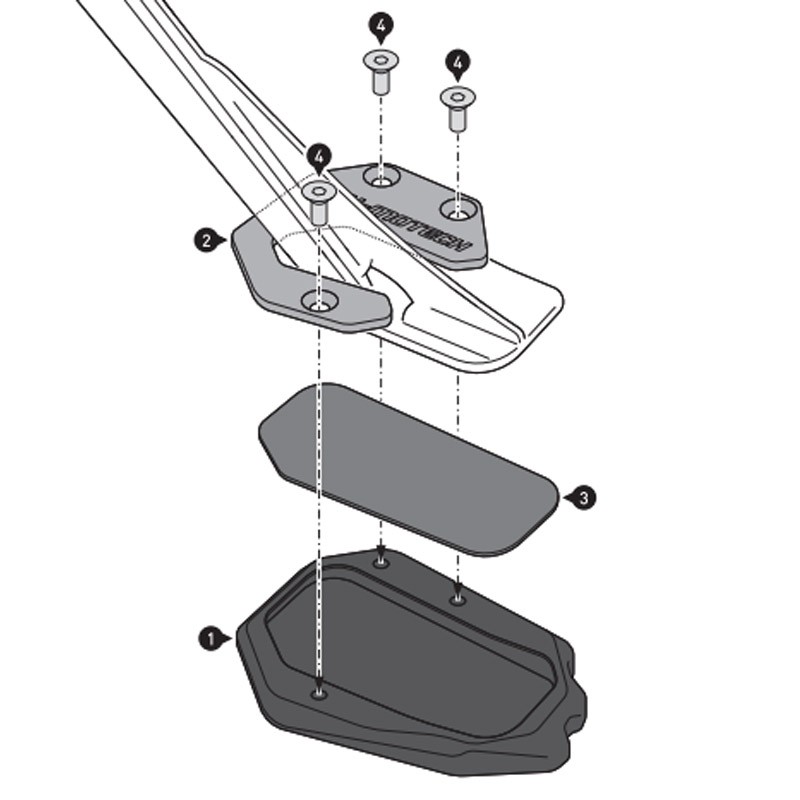 EXTENSIÓN CABALLETE LATERAL SW-MOTECH HARLEY DAVIDSON STS.18.911.10000