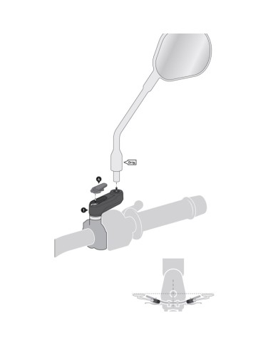 JUEGO DE EXTENSIONES DE ESPEJOS SW-MOTECH BMW SVL.00.503.11600/B