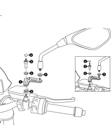 JUEGO DE EXTENSIONES DE ESPEJOS SW-MOTECH BMW SVL.07.506.10000/B