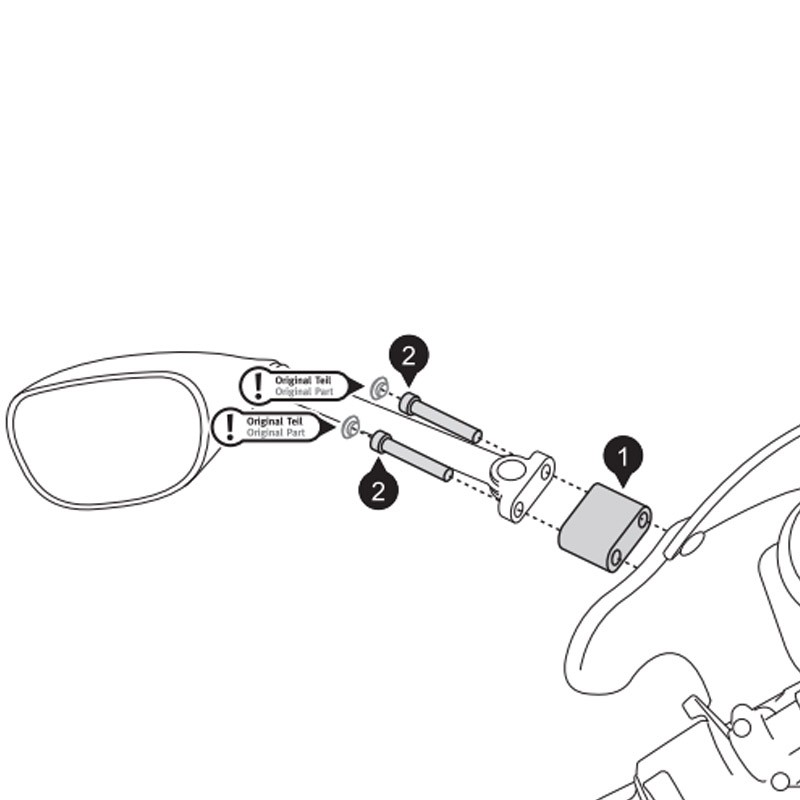 JUEGO DE EXTENSIONES DE ESPEJOS SW-MOTECH SUZUKI SVL.05.501.10900/B