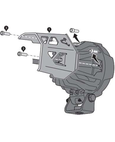 KIT DE PROTECCIONES FAROS ADICIONALES EVO SW-MOTECH NSW.00.490.10500 NEGRO