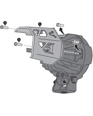 KIT DE PROTECCIONES FAROS ADICIONALES EVO SW-MOTECH NSW.00.490.10500 NEGRO