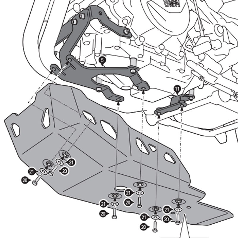 CUBRECARTER SW-MOTECH ENGINE GUARD BMW MSS.07.897.10002/S