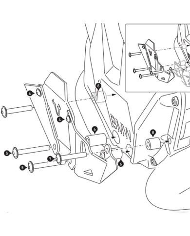 EXTENSION DE CUBRECARTER SW-MOTECH BMW MSS.07.781.10100/B