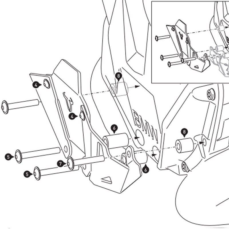 EXTENSION DE CUBRECARTER SW-MOTECH BMW MSS.07.781.10100/B