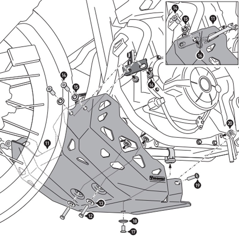 CUBRECARTER SW-MOTECH ENGINE GUARD HONDA MSS.01.942.10100/S