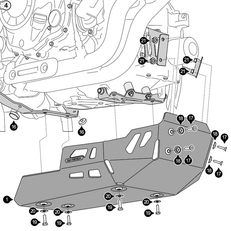 CUBRECARTER SW-MOTECH ENGINE GUARD YAMAHA MSS.06.150.10001/S
