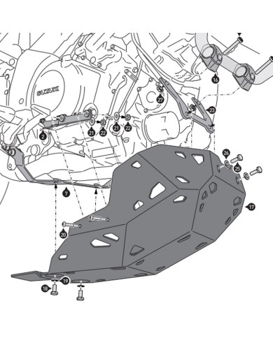 CUBRECARTER SW-MOTECH ENGINE GUARD SUZUKI MSS.05.936.10000