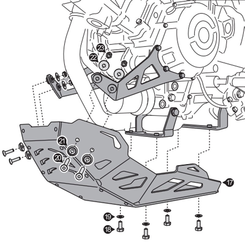 CUBRECARTER SW-MOTECH ENGINE GUARD SUZUKI MSS.05.759.10001/B