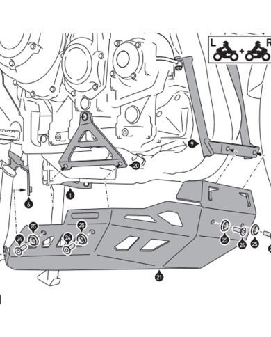 CUBRECARTER SW-MOTECH ENGINE GUARD TRIUMPH MSS.11.484.10001/S