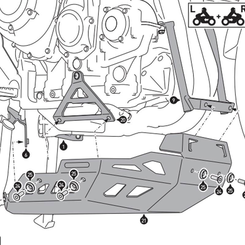 CUBRECARTER SW-MOTECH ENGINE GUARD TRIUMPH MSS.11.484.10001/S