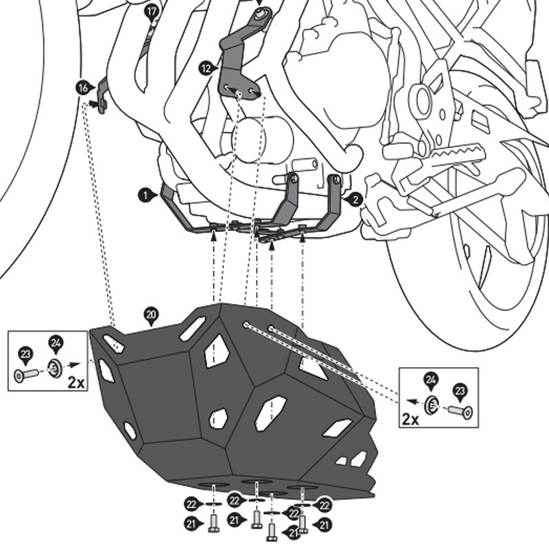 CUBRECARTER SW-MOTECH ENGINE GUARD TRIUMPH MSS.11.953.10001/B