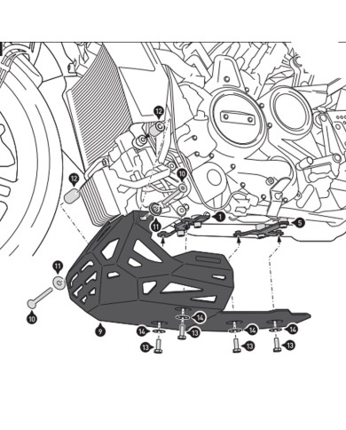 CUBRECARTER SW-MOTECH ENGINE GUARD HARLEY DAVIDSON MSS.18.911.10000/B