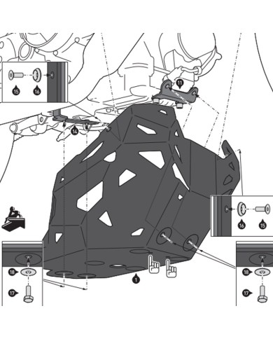 CUBRECARTER SW-MOTECH ENGINE GUARD APRILIA MSS.13.849.10000/B