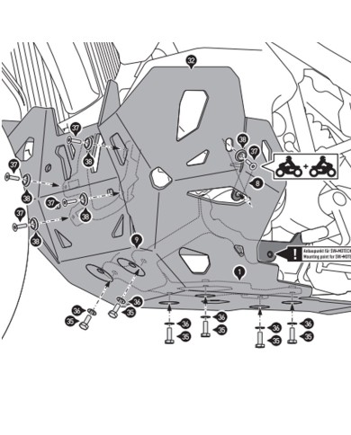 CUBRECARTER SW-MOTECH ENGINE GUARD HUSQVARNA MSS.03.992.10000/B