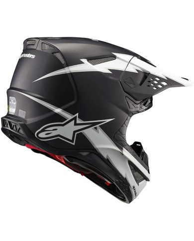 CASCO ALPINESTARS SUPERTECH S-M10 AMPRESS BLACK/WHITE MATT R2206