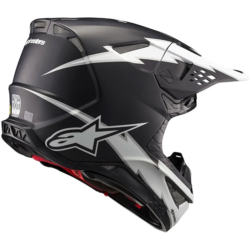 CASCO ALPINESTARS SUPERTECH S-M10 AMPRESS BLACK/WHITE MATT R2206