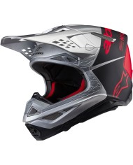 CASCO ALPINESTARS SUPERTECH S-M10 FLOOD SILVER/BLACK/ORANGE FLUO M&G R2206