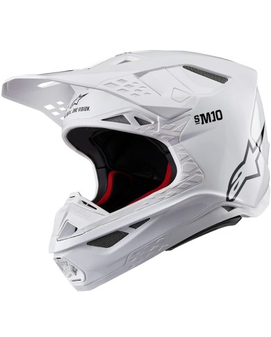 CASCO ALPINESTARS SUPERTECH S-M10 WHITE GLOSSY ECE2206