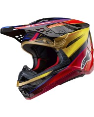 CASCO ALPINESTARS SUPERTECH S-M10 ERA GOLD YELLOW/RIO RED GLOSSY ECE2206