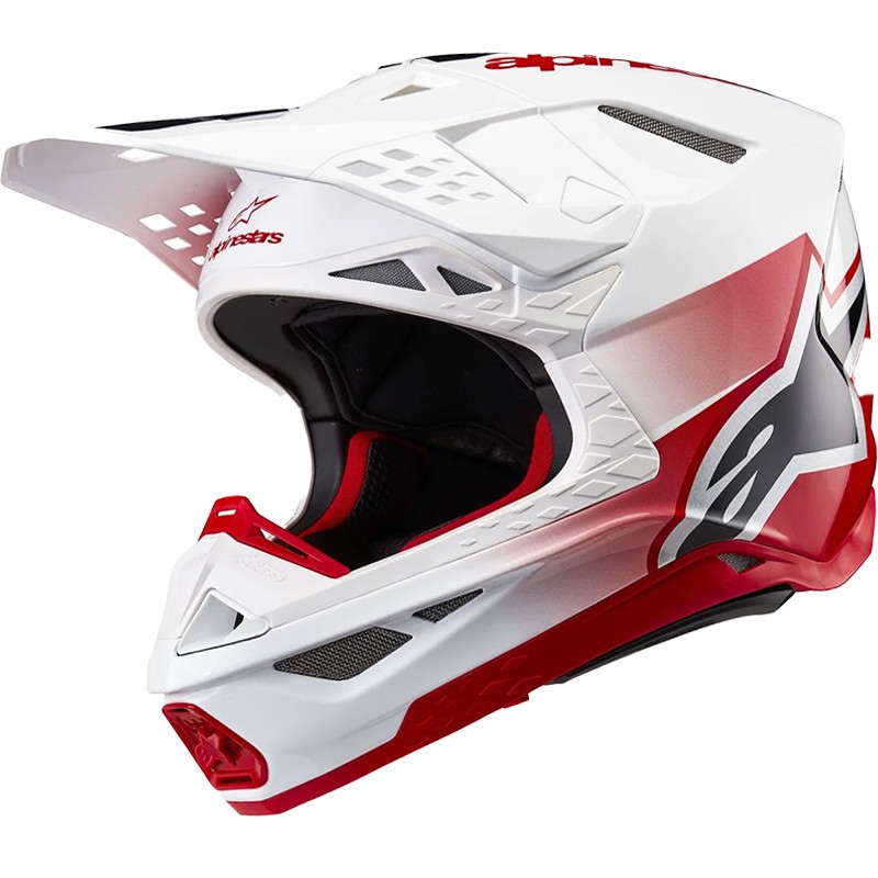 CASCO ALPINESTARS SUPERTECH S-M10 UNITE RED/WHITE GLOSSY ECE2206