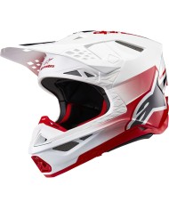 CASCO ALPINESTARS SUPERTECH S-M10 UNITE RED/WHITE GLOSSY ECE2206