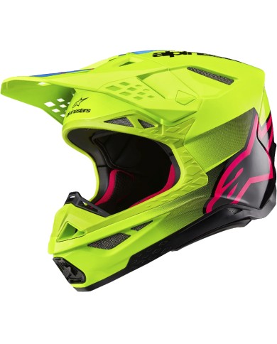 CASCO ALPINESTARS SUPERTECH S-M10 UNITE YELLOW FLUO/BLACK/DIVA PINK E2206