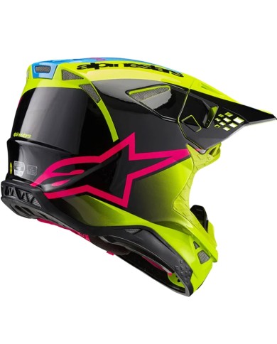 CASCO ALPINESTARS SUPERTECH S-M10 UNITE YELLOW FLUO/BLACK/DIVA PINK E2206