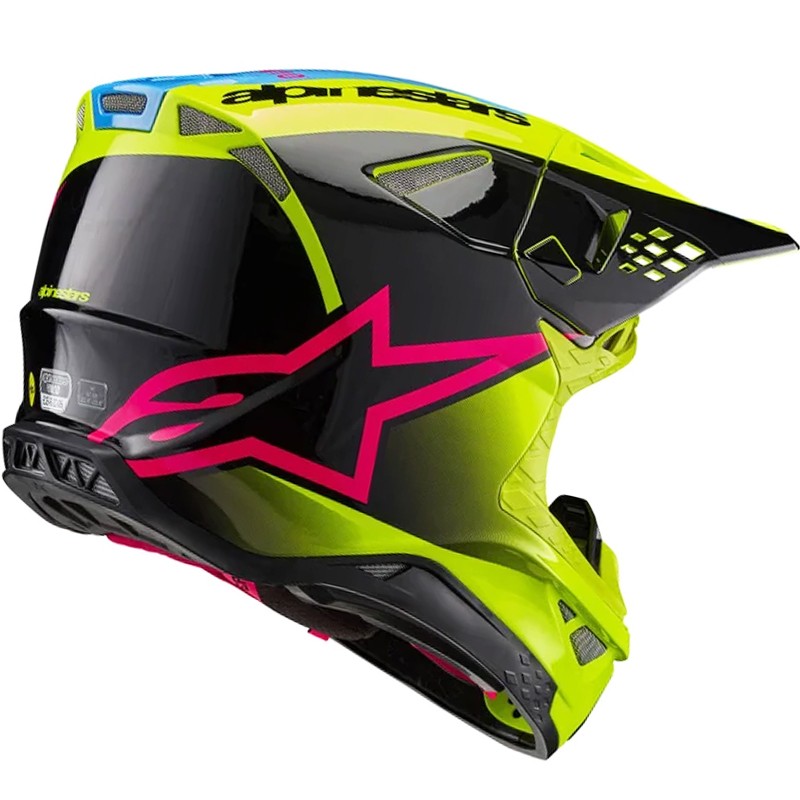 CASCO ALPINESTARS SUPERTECH S-M10 UNITE YELLOW FLUO/BLACK/DIVA PINK E2206