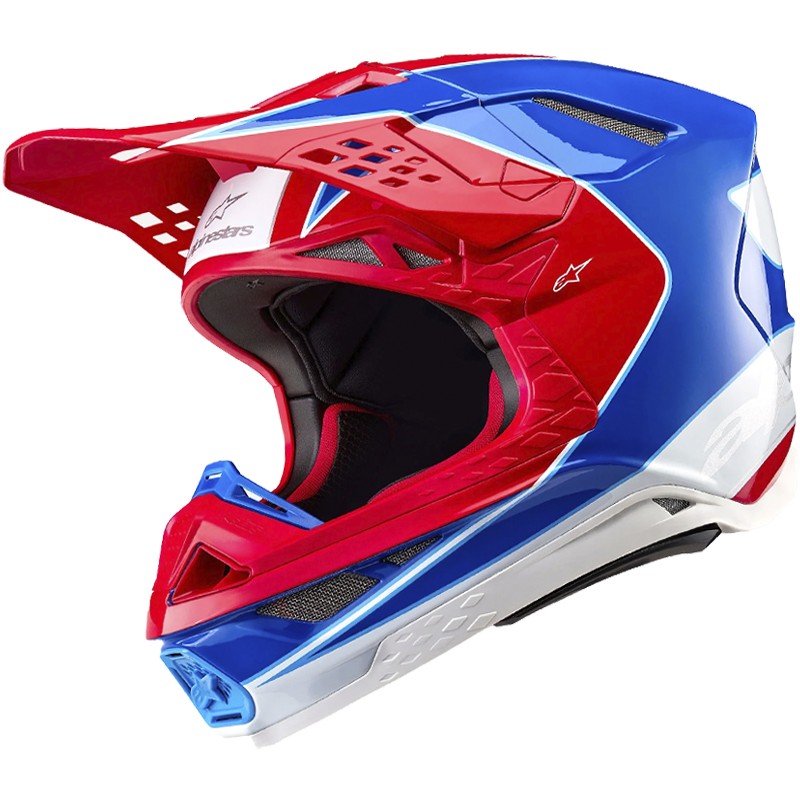 CASCO ALPINESTARS SUPERTECH S-M10 AEON BRIGHT RED/BLUE GLOSSY EC2206